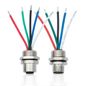 Rear panel mount wired, 5 pin micro female