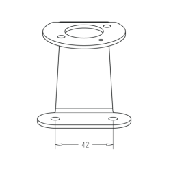 Norby Marine lanternebeslag 0 gr. for vandret monteringsflade