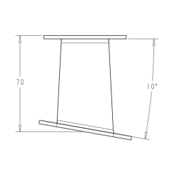 Norby Marine lanternebeslag 10 gr. for vinkelret monteringsflade