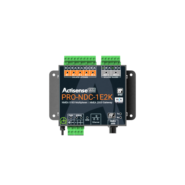 5 inputs and 2 ISO-Drive outputs, Ethernet, NMEA 2000 and serial connections