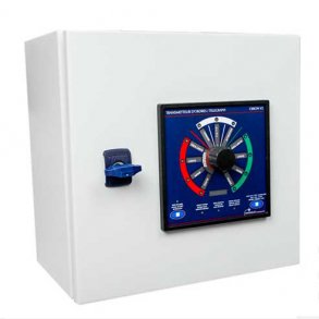 Telegraph panel in English in a metallic. Metalic Cabinet